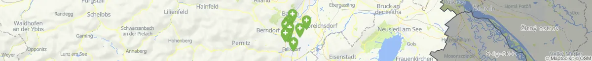 Map view for Pharmacies emergency services nearby Günselsdorf (Baden, Niederösterreich)
